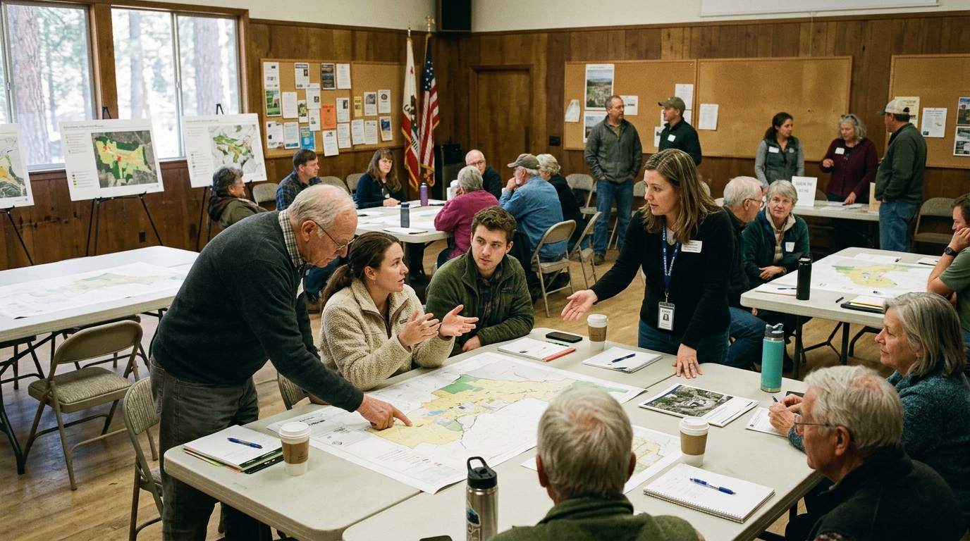 Illustrative public meeting about Nevada County's Housing Element and future housing development